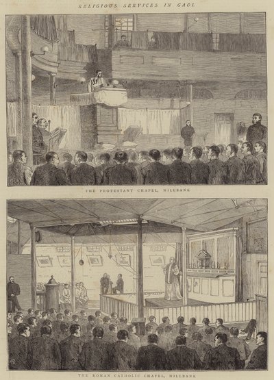 Religious Services in Gaol by Alfred Chantrey Corbould